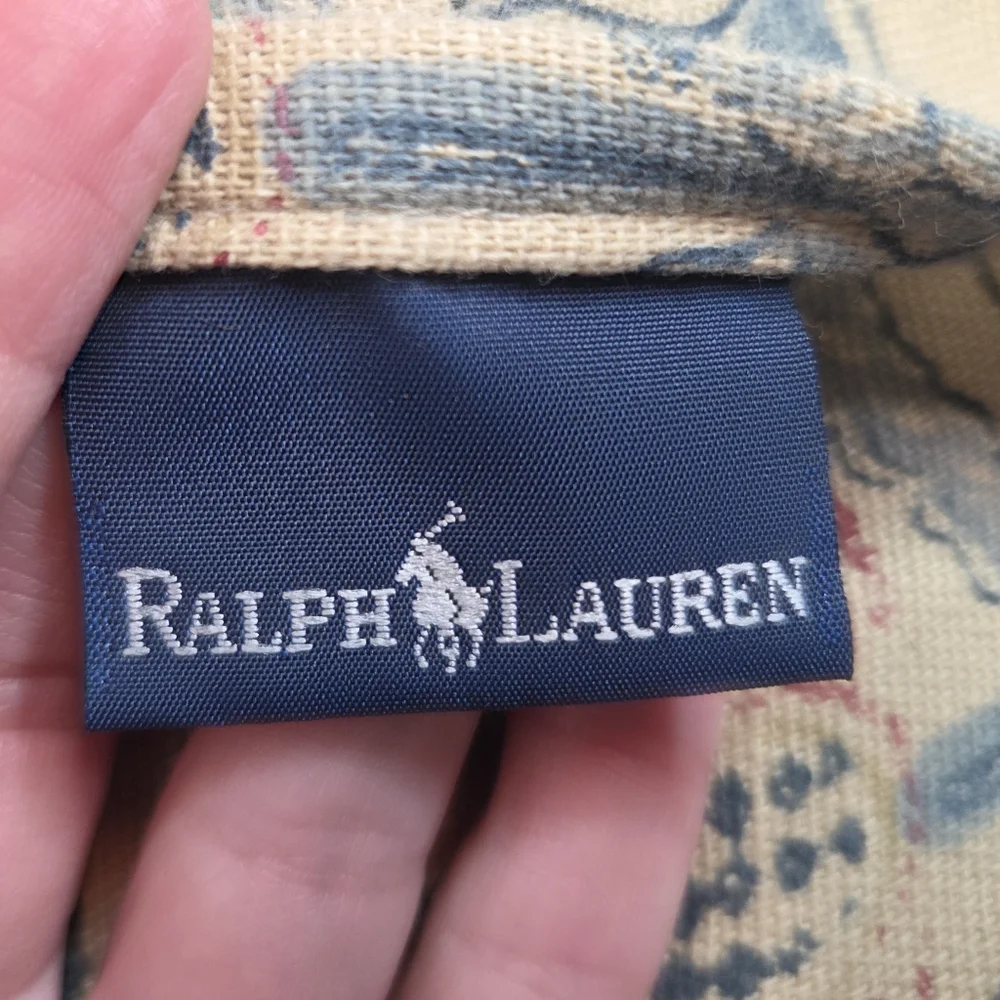 Ralph Lauren Linen Blend Provence Floral Ruffled Standard Sham